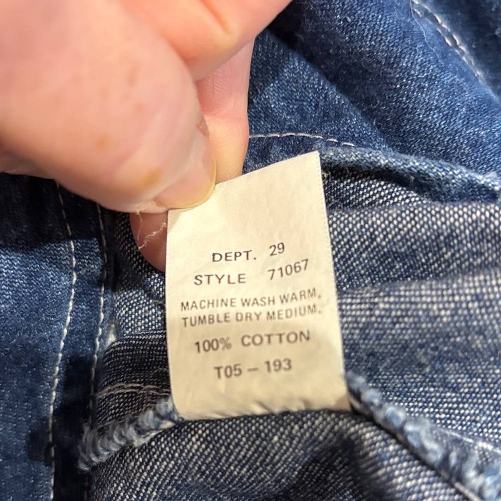 Vintage Genuine Roebucks Blue Denim Overalls for Kids Size 18 months - Picture 11 of 11